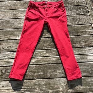 Gap 1969 True Skinny 32 R Red Jeans